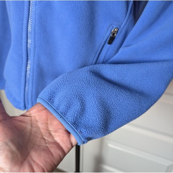 LL Bean Size XS Blue Full Zip Fleece Jacket Polartec Women's Outdoors Preppy - Picture 7 of 11